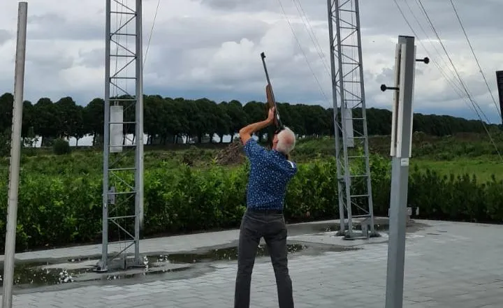 schieten op de wip uit de vrije handa