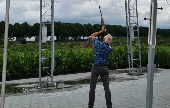 schieten op de wip uit de vrije handa