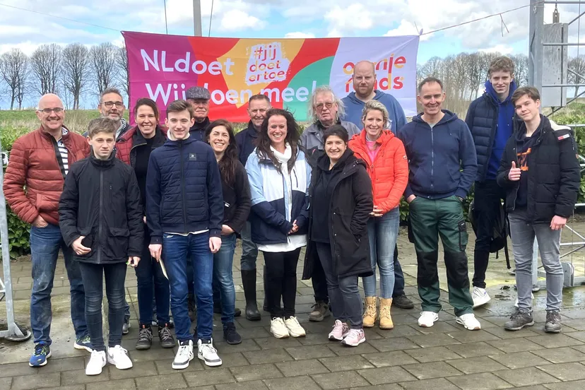 vrijwilligers en leden van het gilde tijdens nldoet 2024