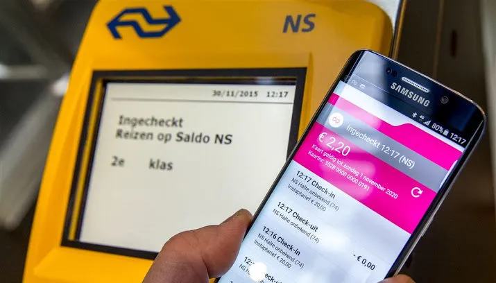mobiel inchecken ov deels gestaakt