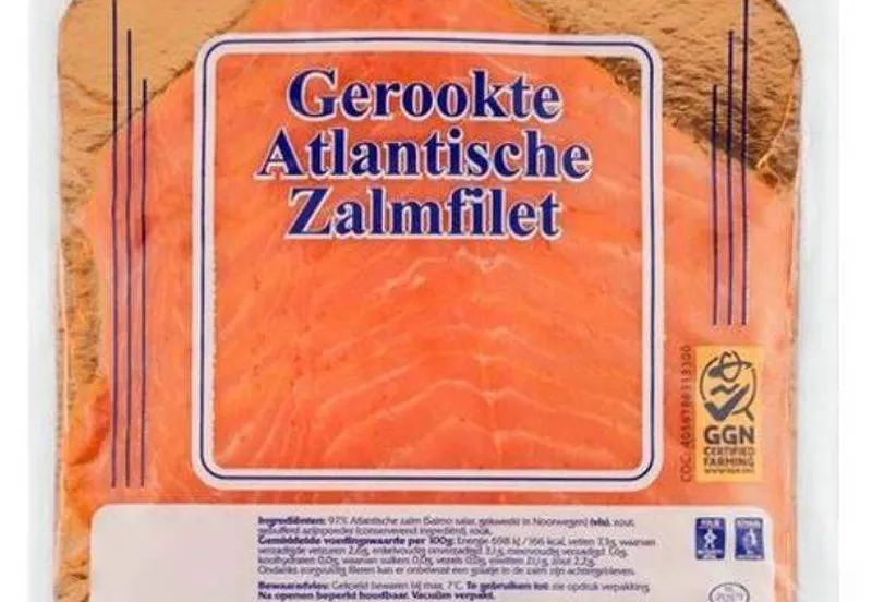 Gerookte Atlantische zalmfilet (200 gram) Waarschuwing NVWA