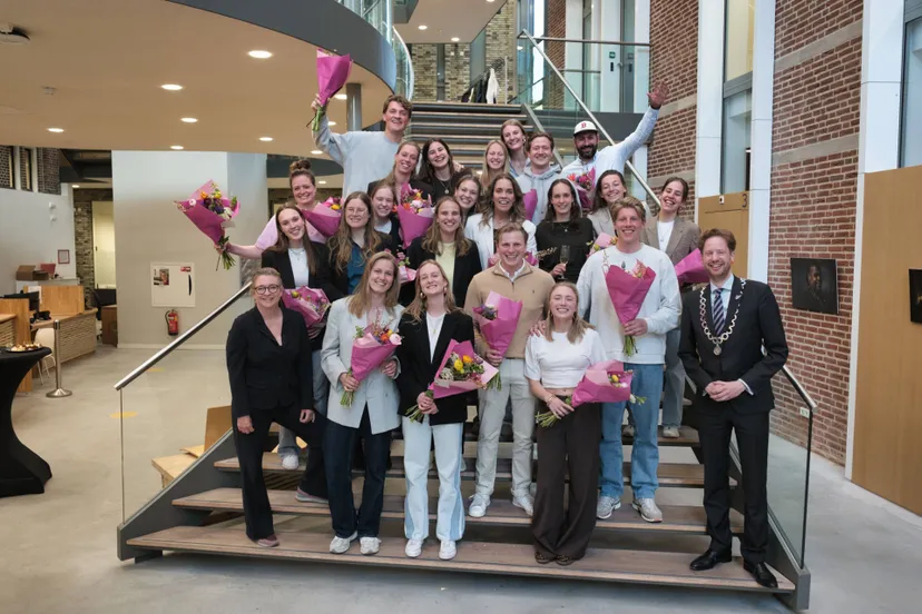 Huldiging hockey Wageningen