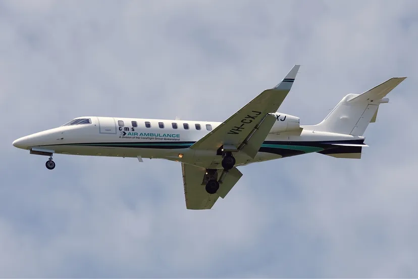 cms air ambulance bombardier learjet 45 drw butler