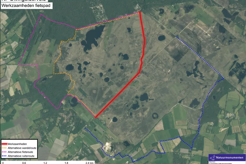 dwingelerveld fietspad kaart docufiller