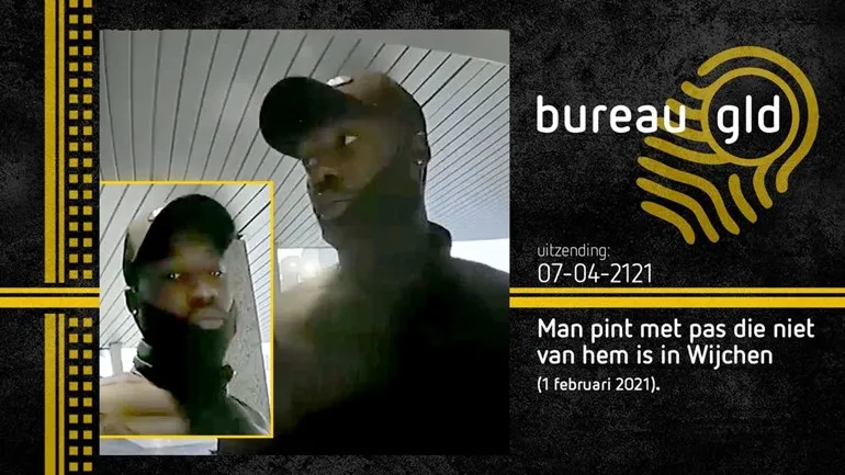 de politie wil graag weten wie deze pinner is foto politie bureau gld