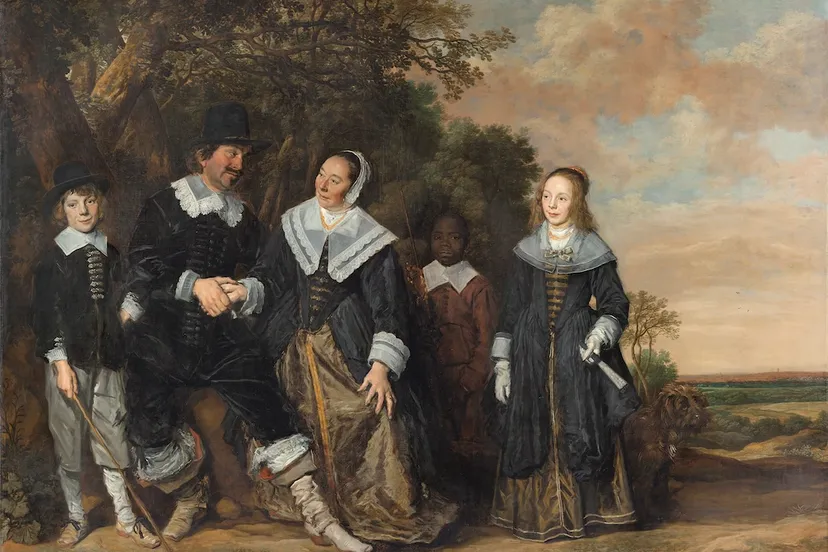 frans hals familiegroep in een landschap