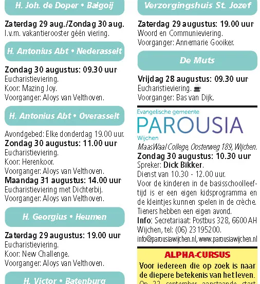 kerkberichten wijchen 020915
