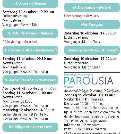 kerkberichten wijchen 071015