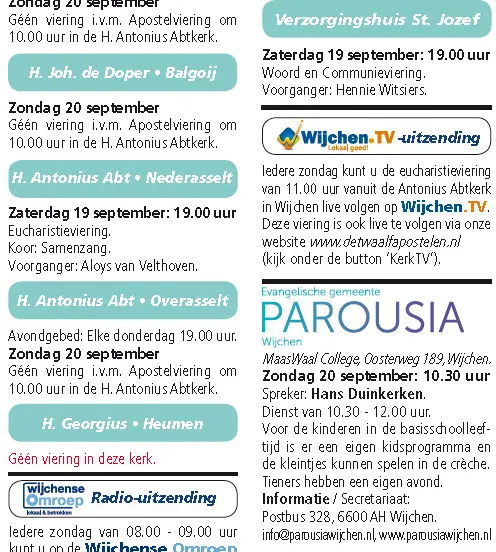 kerkberichten wijchen 160915