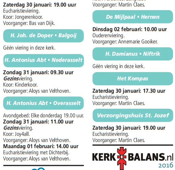 kerkberichten wijchen 270116