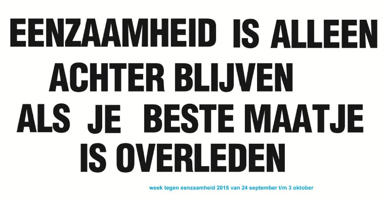 week van de eenzaamheid slogan