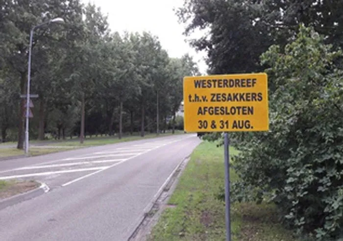 westerdreef afgesloten