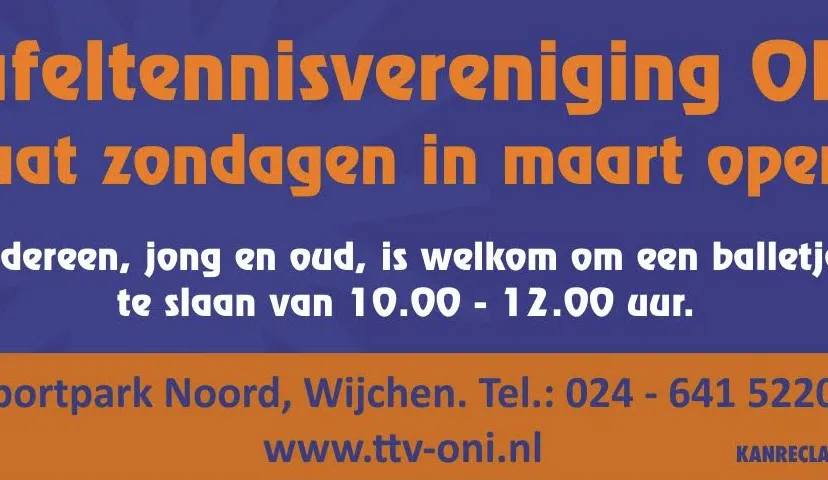 zondag open