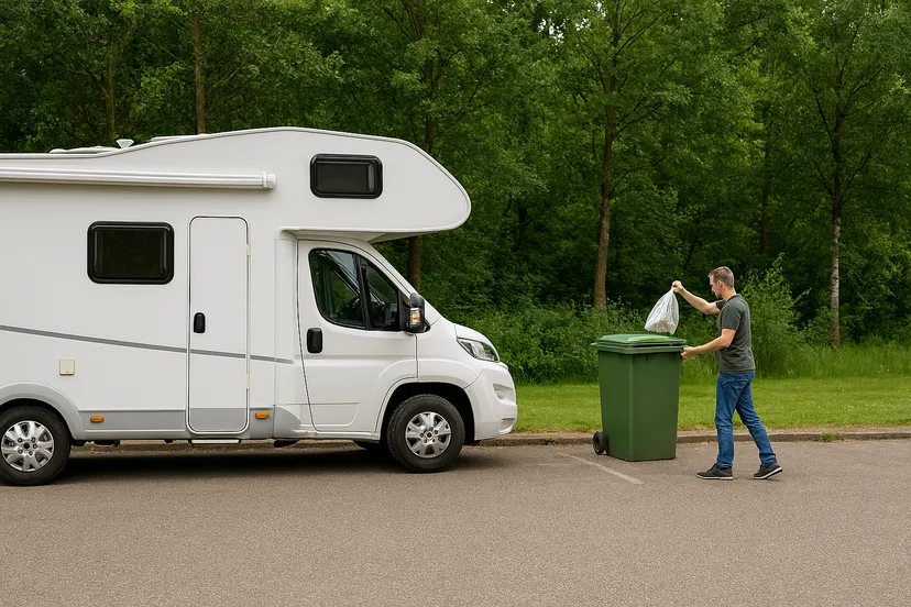 camper troep opruimen