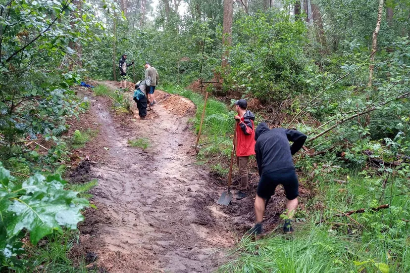 werken aan de mtb trails
