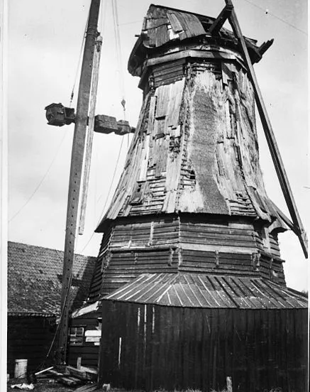 437px molen de ooievaar tijdens restauratie zaandam 20219057 rce