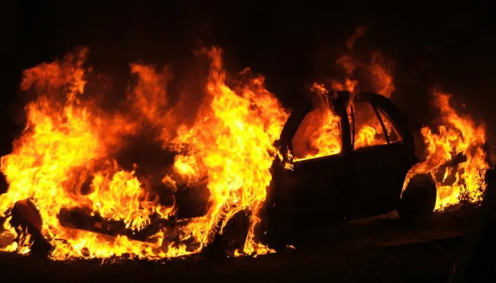 car fire