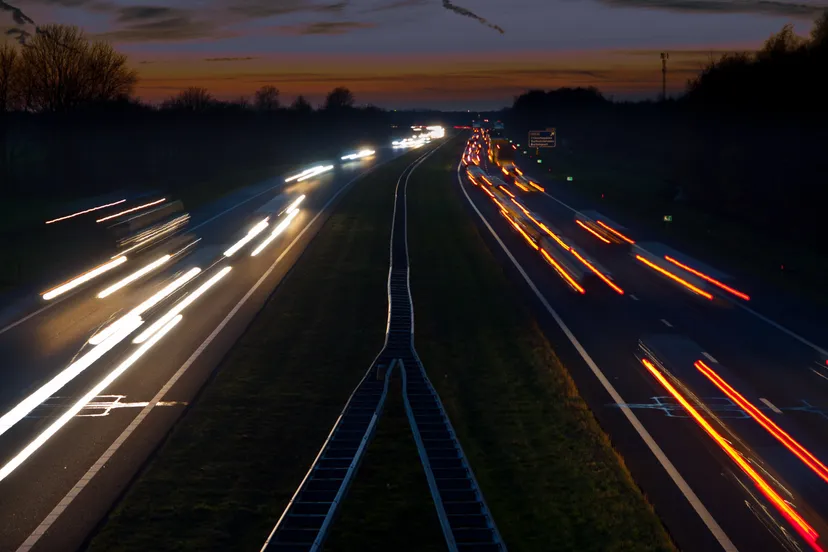 snelweg a7 tijdens de avondspits