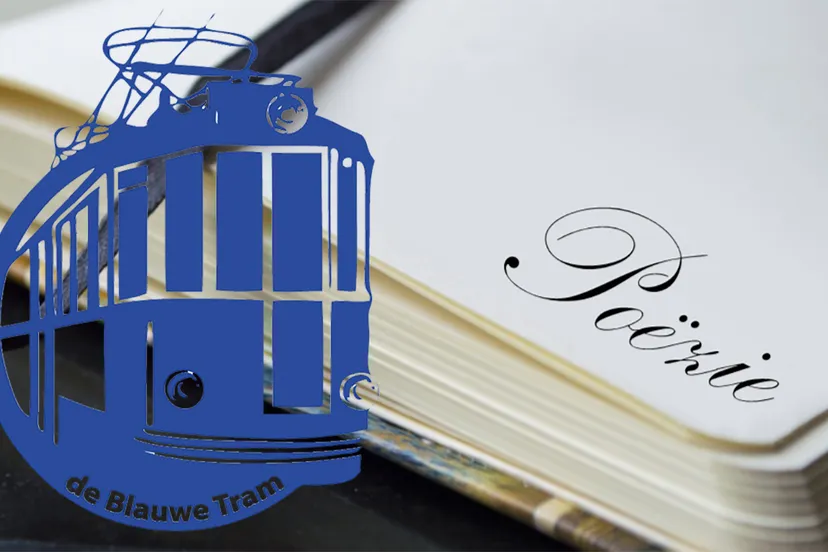 afbeelding poezie en blauwe tram