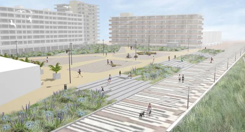 artist impression van fenemaplein gemeente zandvoort