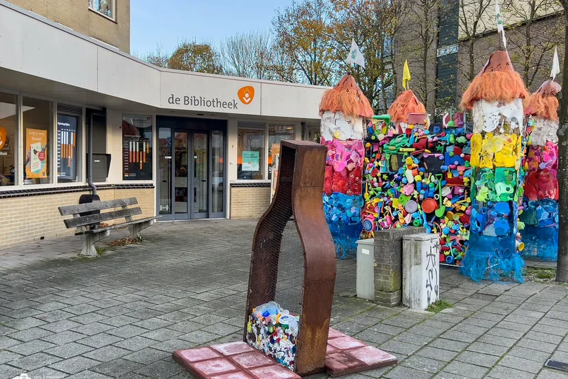 bibliotheek en bouwwerk plastic
