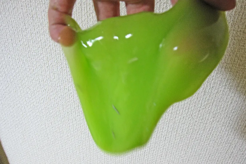 green slime in hand