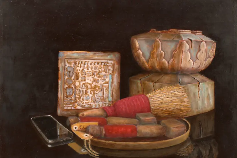 Gonny's Art Houtig spul - olieverf