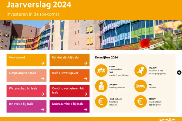 voorblad jaarverslag 2024 investeren in de toekomst isala ziekenhuis