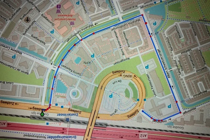 20221216 kaartje afsluiting noordelijke rijbaan zuidweg en omleiding