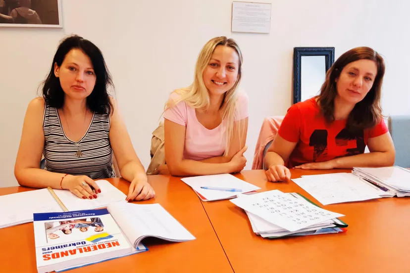 een groepje taalcursisten uit oekraine foto stichting piezo