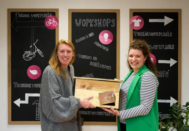 egelhuisje van de piezo ambachtenwerkplaats voor winnaar landelijke opschoondag fotograaf leon koppenol