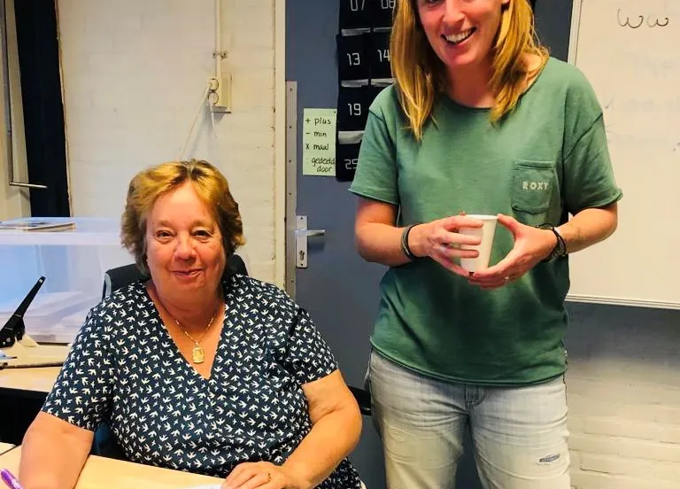 milou en joke organiseren namens zoetermeer voor elkaar een themabijeenkomst over het inzetten van talenten van vrijwilligers foto stichting piezo
