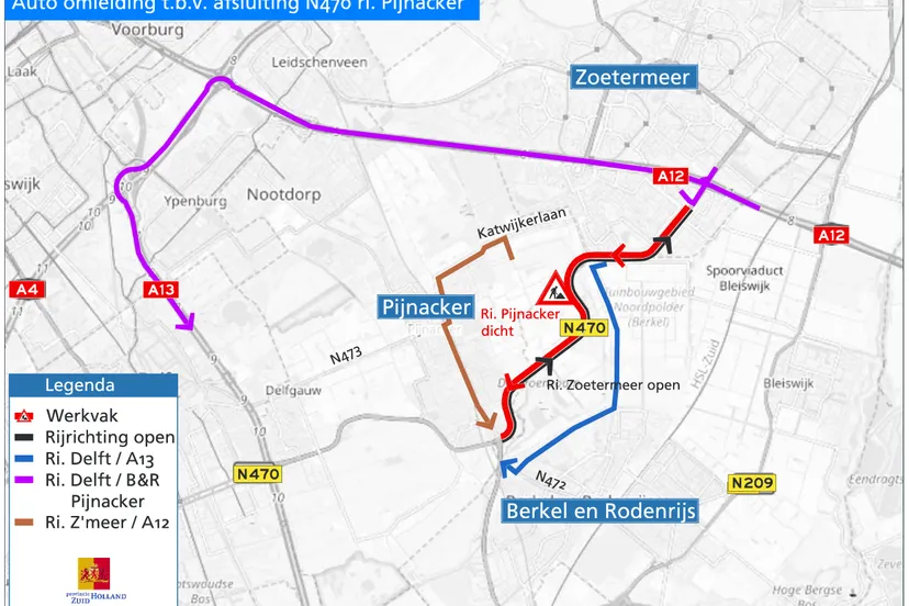 omleiding afsluiting noordbaan