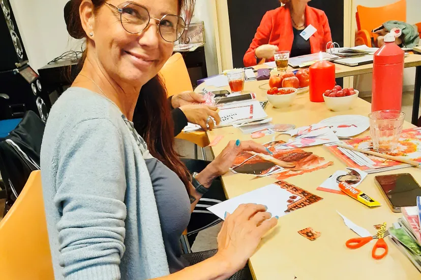 volg een kleurenworkshop bij inzet centrum foto stichting piezo