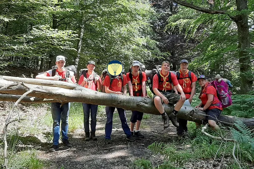 vrijbuiters tijdens hike