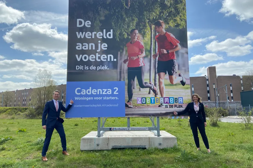 wethouders van driel en paalvast bouwbord cadenza 2