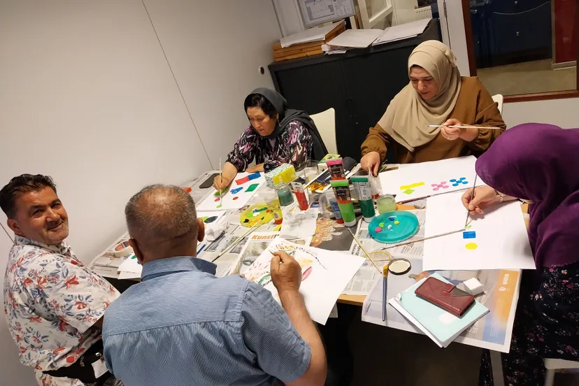 z route zomerschool schilderen in de klas