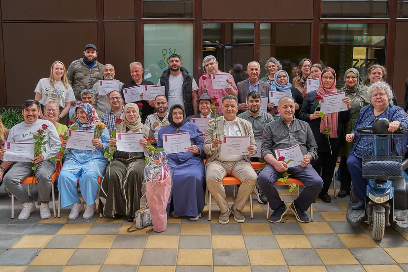 Feestelijke certificaatuitreiking voor deelnemers Z-route in Zoetermeer - fotograaf Leon Koppenol