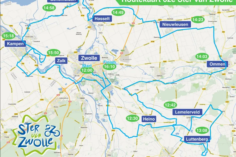 ster van zwolle routekaart