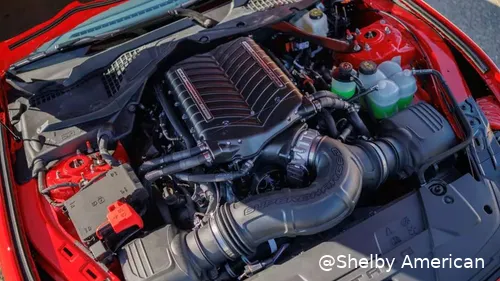 De 810 PK Motor van de Shelby GT 350 @Shely American