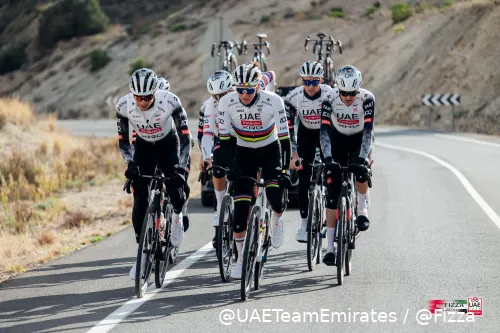 Sivakov (right) with Pogacar, among others