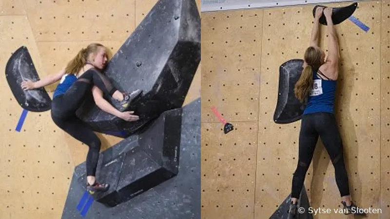 amber schiffelers boulderen foto