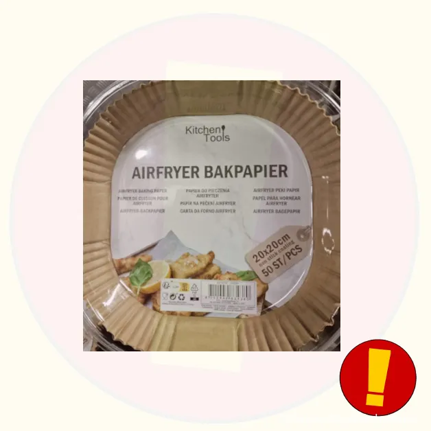 recall vomar airfryer bakpapier productfoto