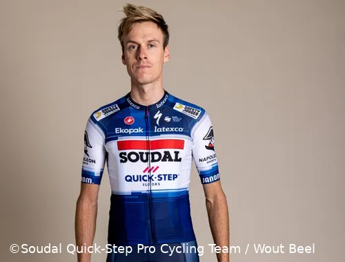 Jan Hirt in het blauw-wit van Soudal-Quick Step
