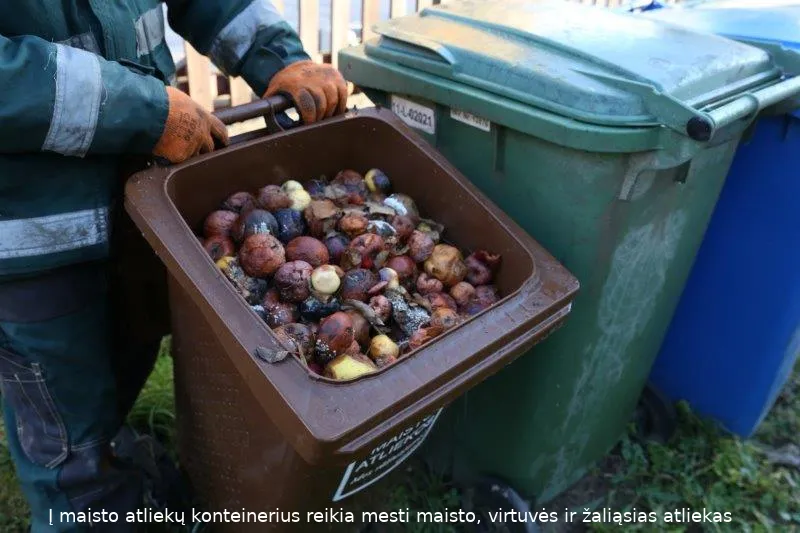 i maisto atlieku konteinerius reikia mesti maisto virtuves ir zaliasias atliekas mazinta