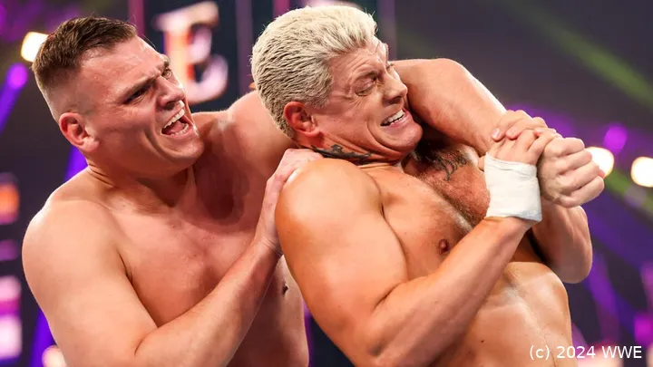 Gunther im Champion-gegen-Champion-Duell gegen Cody Rhodes bei "Crown Jewel 2024"