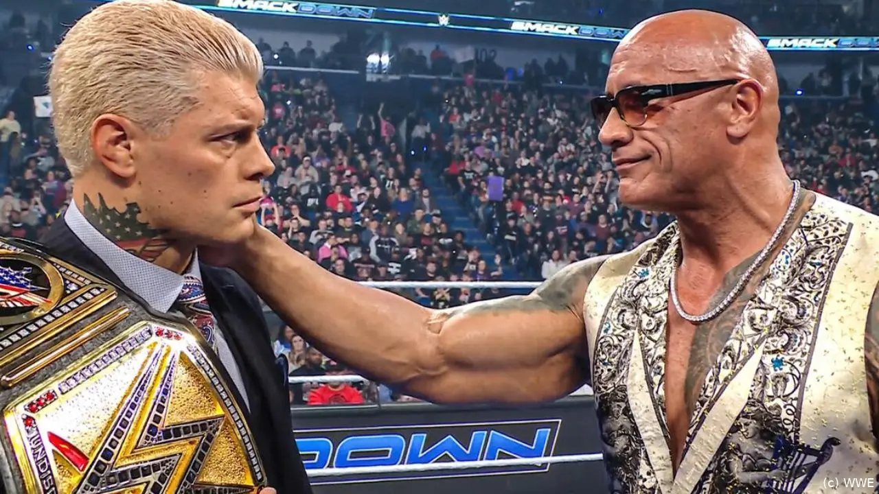 wwe smackdown 210225 cody rhodes the rock