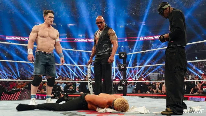 wwe elimination chamber 2025 cena rhodes rock