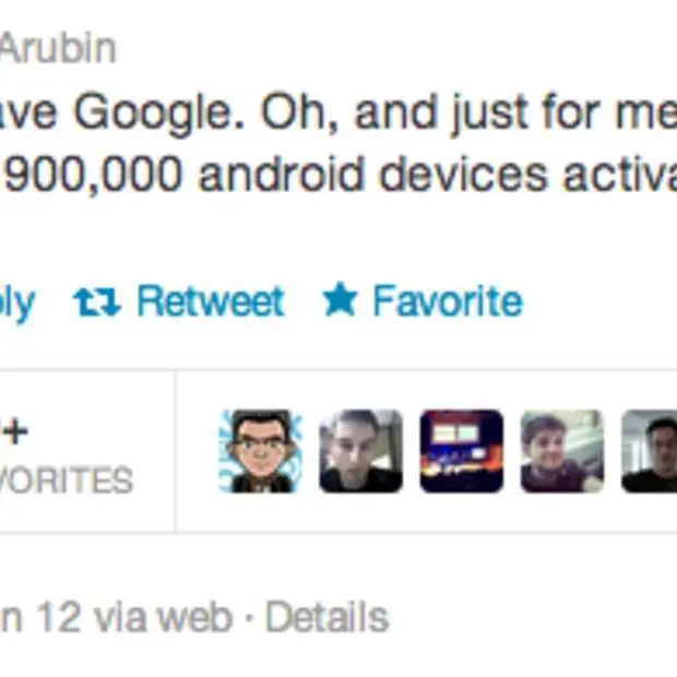 andy rubin per dag worden er 900 000 and