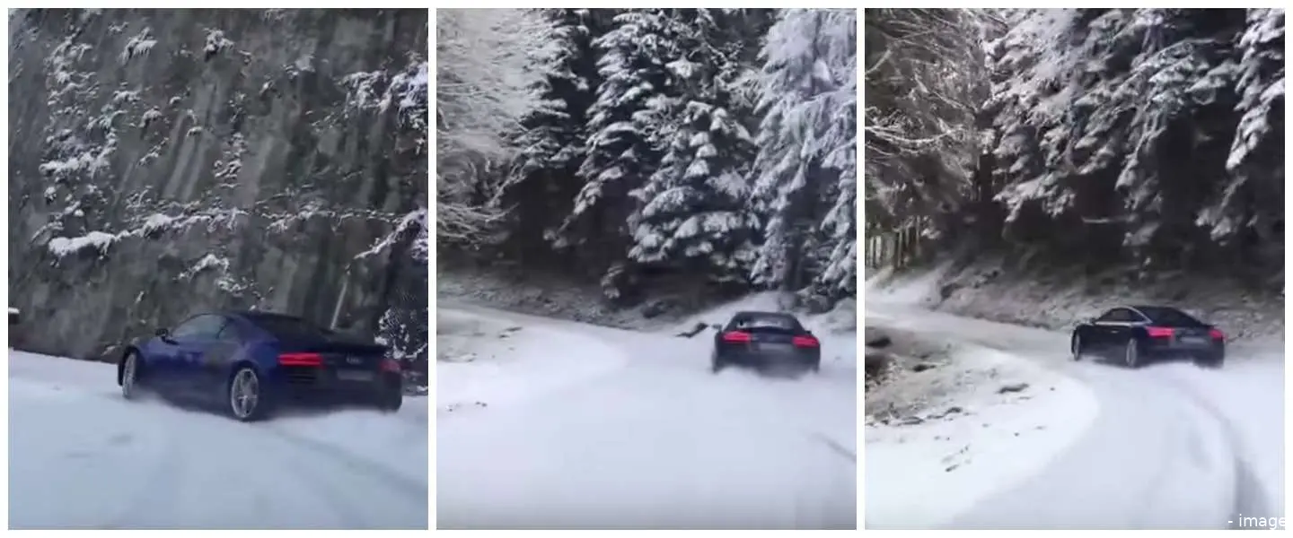 audi driften bergen r8 1